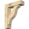 Ekena Millwork Funston Block Rough Sawn Bracket w/ Offset Brace, Douglas Fir, 6"W x 22"D x 26"H BKT0604X22X26FST05RDF - alternate 1